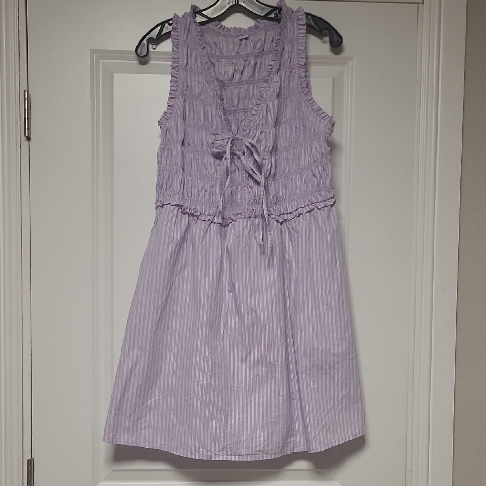 Old Navy Lavender Striped Mini Dress